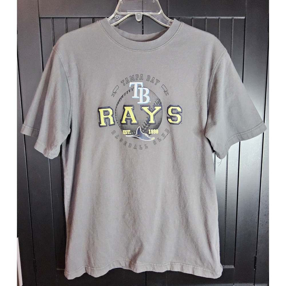 MLB Tampa Bay Rays T-Shirt Womens 18/20 Gray Vintage Baseball Graphic Tee